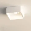 Faretti Da Incasso-Selezionato da Mazzolaluce Faretto da incasso a soffitto quadrato in gesso bianco