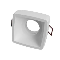 Faretti Da Incasso-Selezionato da Mazzolaluce Faretto da incasso a soffitto quadrato in gesso bianco