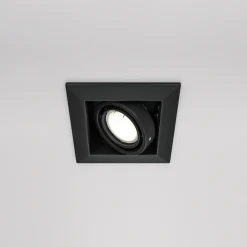 Faretti Da Incasso-Maytoni Faretto da incasso a soffitto nero quadrato orientabile m
