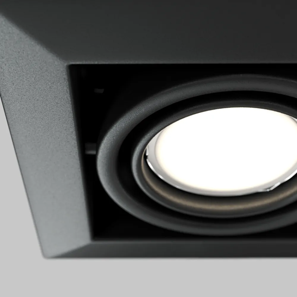 Faretti Da Incasso-Maytoni Faretto da incasso a soffitto nero quadrato orientabile m
