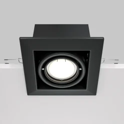 Faretti Da Incasso-Maytoni Faretto da incasso a soffitto nero quadrato orientabile m