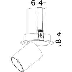 Faretti Da Incasso-Selezionato da Mazzolaluce Faretto da incasso a soffitto led 15w 3000k nero orientabile