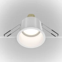 Faretti Da Incasso-Maytoni Faretto da incasso a soffitto metallo bianco tondo reif