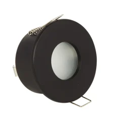 Faretti Da Incasso-Selezionato da Mazzolaluce Faretto da incasso a soffitto rotondo nero per doccia bagno fp