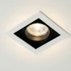 Faretti Da Incasso-Selezionato da Mazzolaluce Faretto da incasso a soffitto quadrato in metallo bianco orientabile