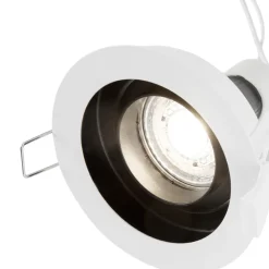 Faretti Da Incasso-Selezionato da Mazzolaluce Faretto da incasso a soffitto rotondo bianco orientabile