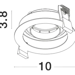 Faretti Da Incasso-Selezionato da Mazzolaluce Faretto da incasso a soffitto rotondo bianco orientabile
