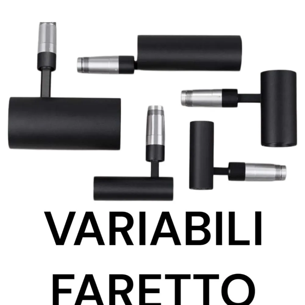 Faretti Da Incasso-Selezionato da Mazzolaluce Faretto da incasso a sospensione h40cm nero led 7w 3000k cri90 spoty