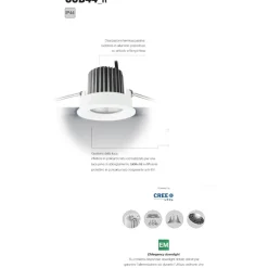 Faretti Da Incasso-Selezionato da Mazzolaluce Faretto da incasso bagno doccia cob 6w 3000k ip44