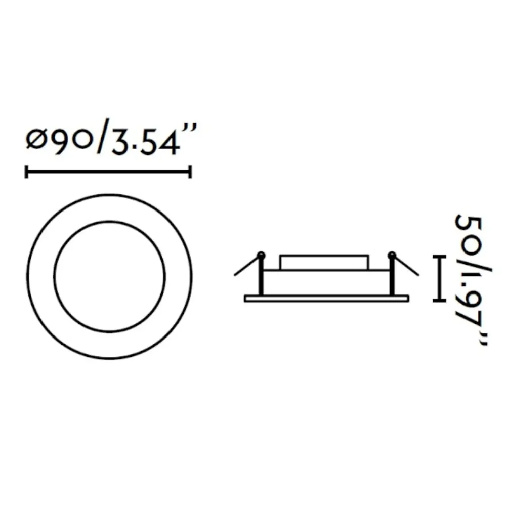 Faretti Da Incasso-Selezionato da Mazzolaluce Faretto da incasso bagno doccia cob 6w 3000k ip44