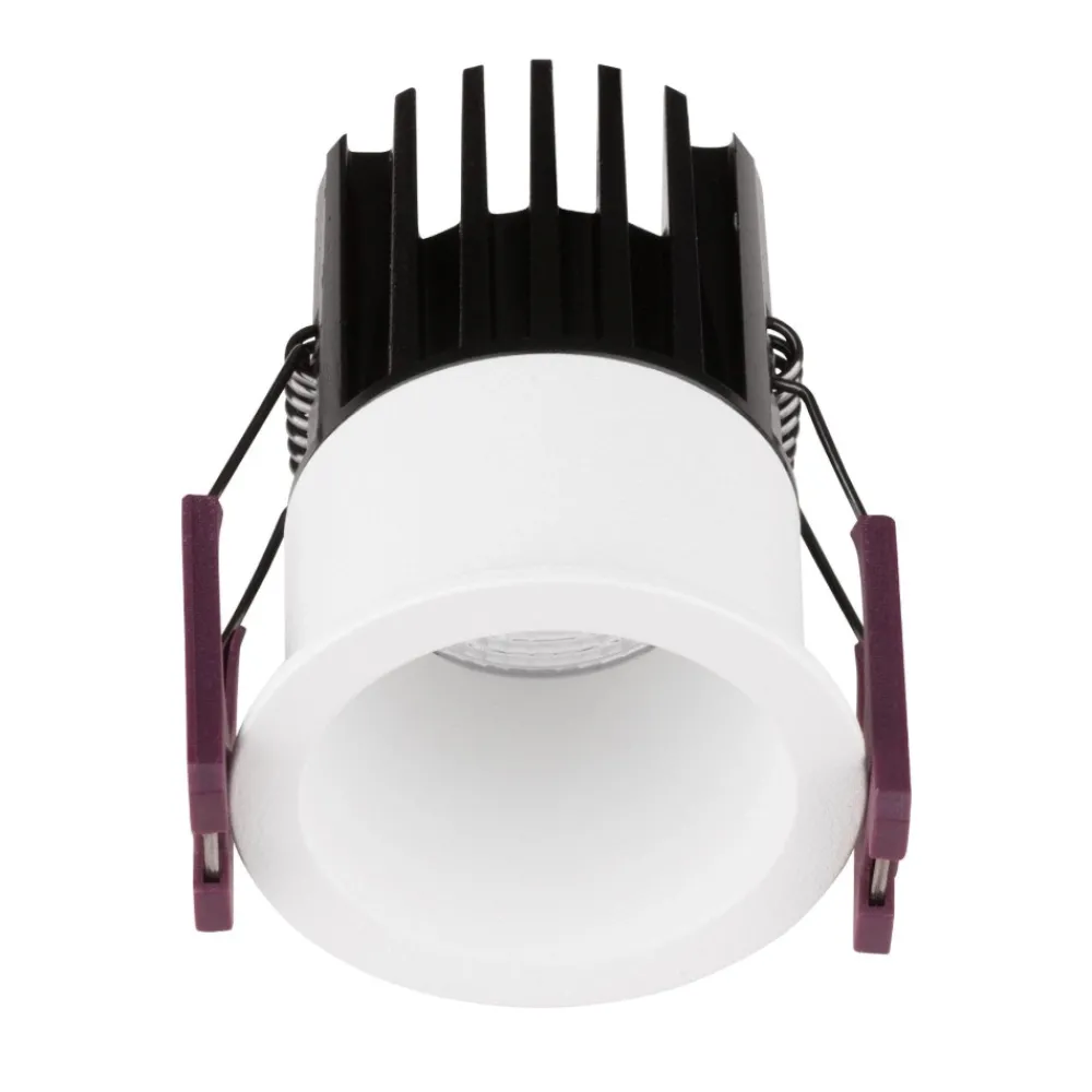 Faretti Da Incasso-Selezionato da Mazzolaluce Faretto da incasso bianco led tondo 7w 3000k per cartongesso