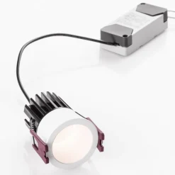 Faretti Da Incasso-Selezionato da Mazzolaluce Faretto da incasso bianco led tondo 7w 3000k per cartongesso