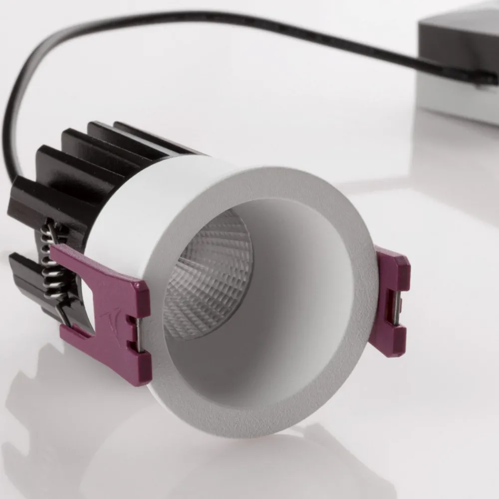 Faretti Da Incasso-Selezionato da Mazzolaluce Faretto da incasso bianco led tondo 7w 3000k per cartongesso
