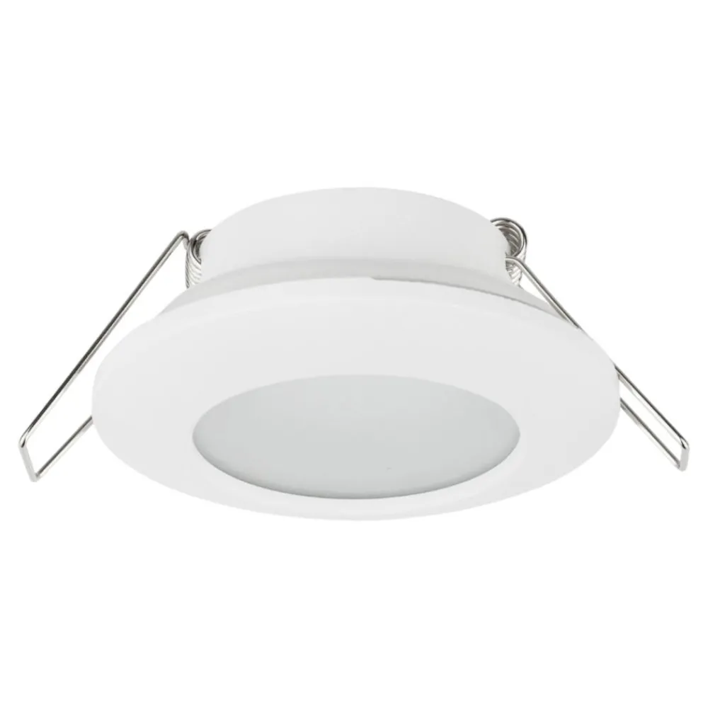 Faretti Da Incasso-Selezionato da Mazzolaluce Faretto da incasso bianco rotondo per controsoffitto bagno doccia