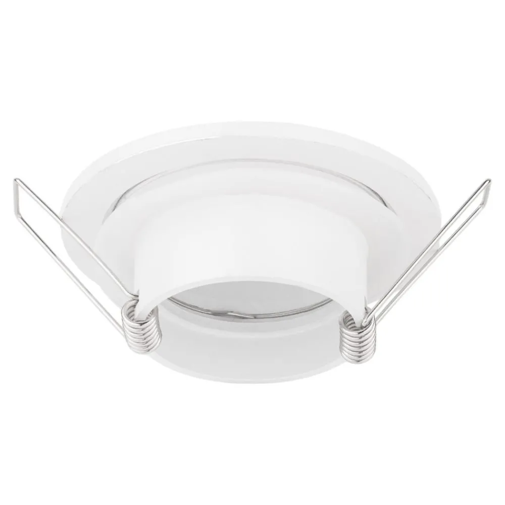 Faretti Da Incasso-Selezionato da Mazzolaluce Faretto da incasso bianco rotondo per controsoffitto bagno doccia