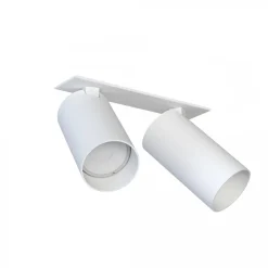 Faretti Da Incasso-Selezionato da Mazzolaluce Faretto da incasso cilindri bianco 2 luci orientabili