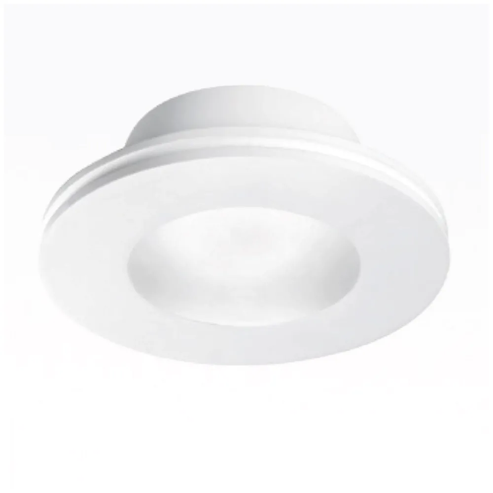 Faretti Da Incasso-Gea Luce Faretto da incasso di gesso tondo gea con vetrino per cartongesso