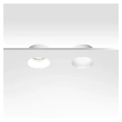 Faretti Da Incasso-Gea Luce Faretto da incasso di gesso tondo gea con vetrino per cartongesso