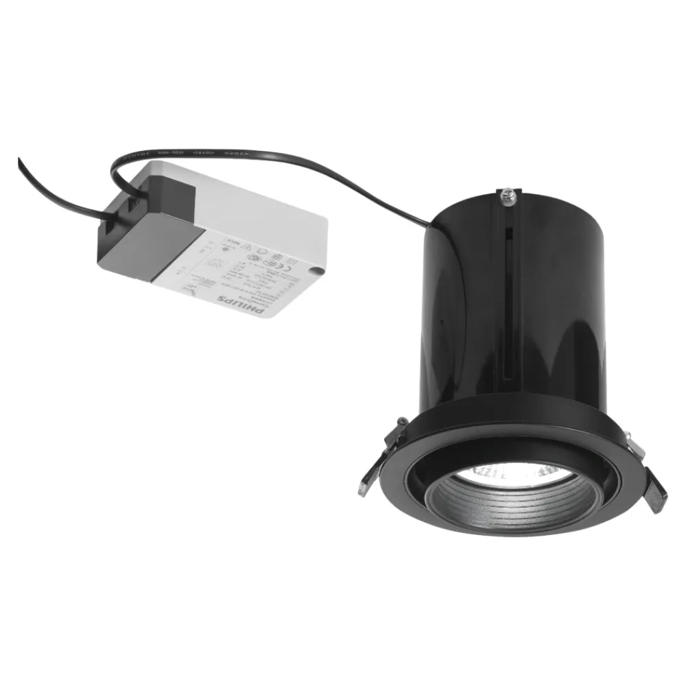 Faretti Da Incasso-Selezionato da Mazzolaluce Faretto da incasso estraibile led 15w 3000k nero per cartongesso