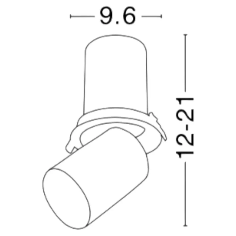 Faretti Da Incasso-Selezionato da Mazzolaluce Faretto da incasso estraibile led 15w 3000k nero per cartongesso