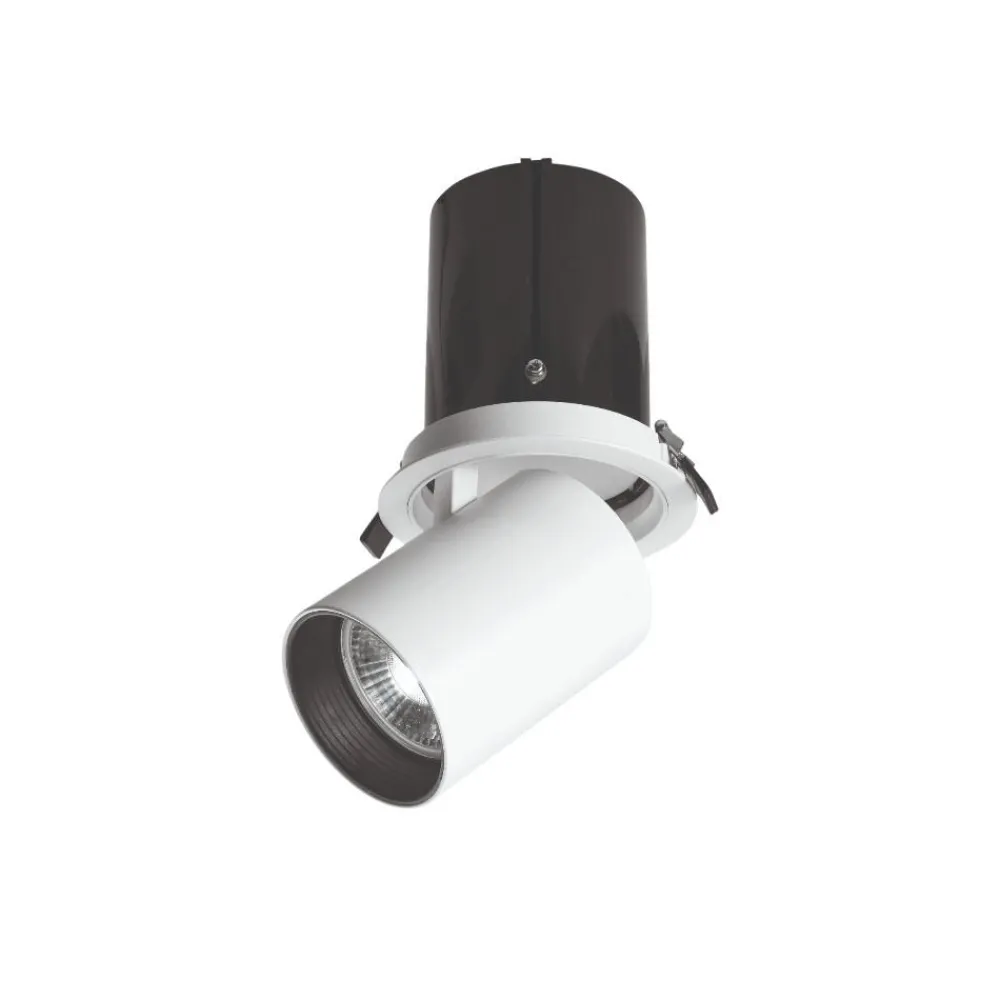 Faretti Da Incasso-Selezionato da Mazzolaluce Faretto da incasso estraibile bianco led 30w 3000k per cartongesso