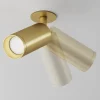 Faretti Da Incasso-Maytoni Faretto da incasso focus a soffitto cilindro oro orientabile