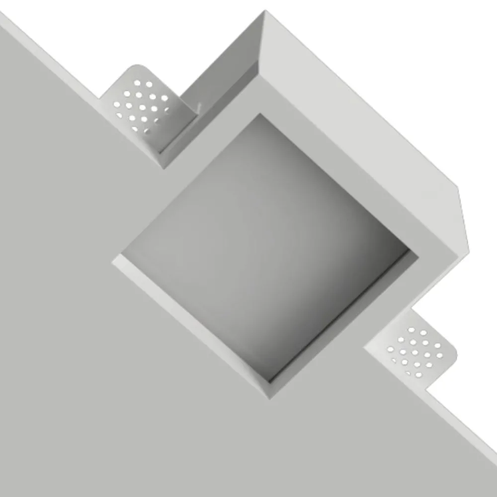 Faretti Da Incasso-Selezionato da Mazzolaluce Faretto da incasso gx53 in gesso quadrato con copertura