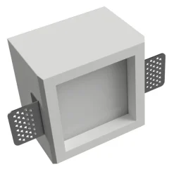 Faretti Da Incasso-Selezionato da Mazzolaluce Faretto da incasso gx53 in gesso quadrato con copertura