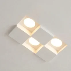 Faretti Da Incasso-Selezionato da Mazzolaluce Faretto da incasso in gesso moderno quadrati per controsoffitto