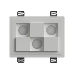Faretti Da Incasso-Selezionato da Mazzolaluce Faretto da incasso in gesso moderno quadrati per controsoffitto
