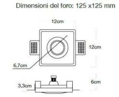 Faretti Da Incasso-Selezionato da Mazzolaluce Faretto da in casso in gesso per controsoffitto gu10