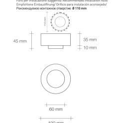 Faretti Da Incasso-Sforzin Illuminazione Faretto da incasso in gesso rotondo sforzin thessaly per controsoffitto