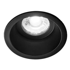 Faretti Da Incasso-IsyLuce Faretto da incasso rotondo nero per cartongesso