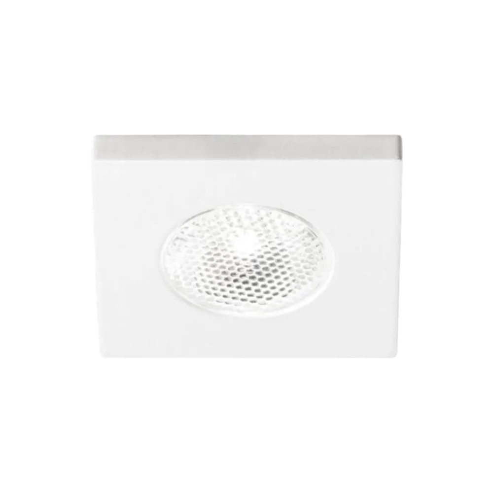 Faretti Da Incasso-Gea Luce Faretto da incasso led a soffitto 3w 4000k bianco quadrato