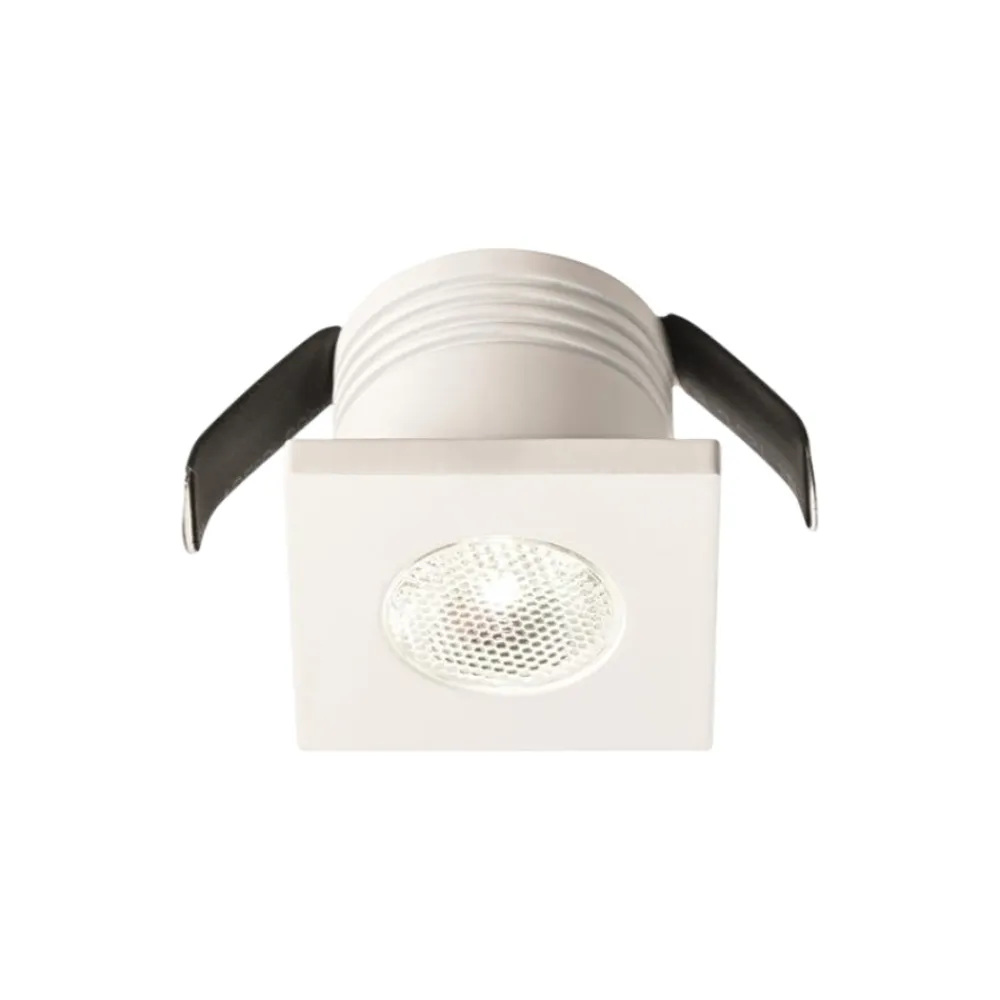 Faretti Da Incasso-Gea Luce Faretto da incasso led a soffitto 3w 4000k bianco quadrato