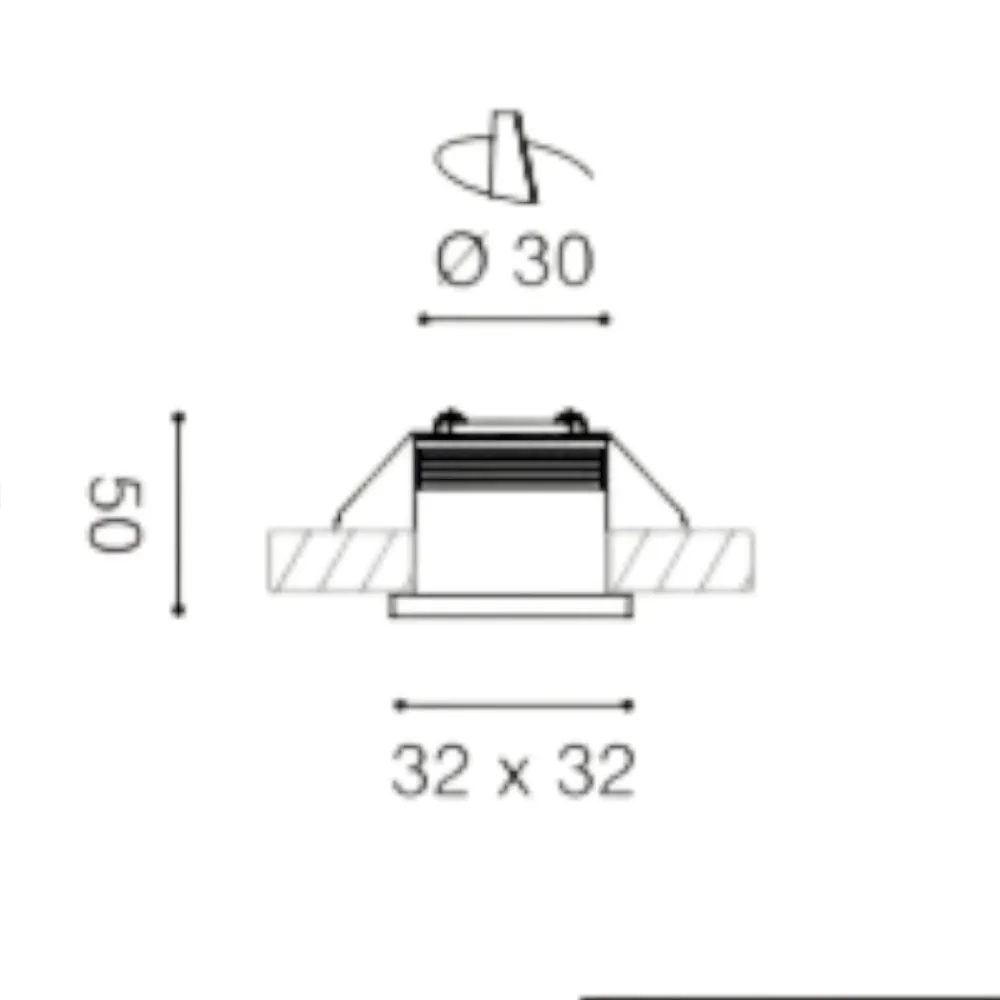 Faretti Da Incasso-Gea Luce Faretto da incasso led a soffitto 3w 4000k bianco quadrato