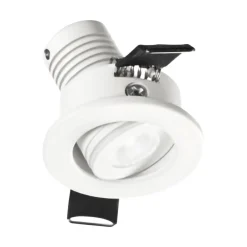 Faretti Da Incasso-Gea Luce Faretto da incasso led bianco rotondo orientabile 3w 3000k
