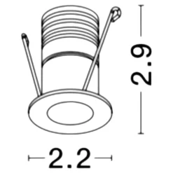 Faretti Da Incasso-Selezionato da Mazzolaluce Faretto da incasso led per bagno doccia bianco tondo 1w 3000k 3v