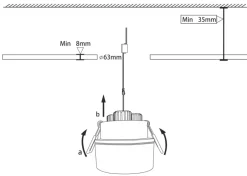 Faretti Da Incasso-Selezionato da Mazzolaluce Faretto da incasso led rotondo per soffitto bagno doccia 4w 3000k ip44