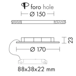 Faretti Da Incasso-Selezionato da Mazzolaluce Faretto da incasso led 12w 3000k bianco rotondo