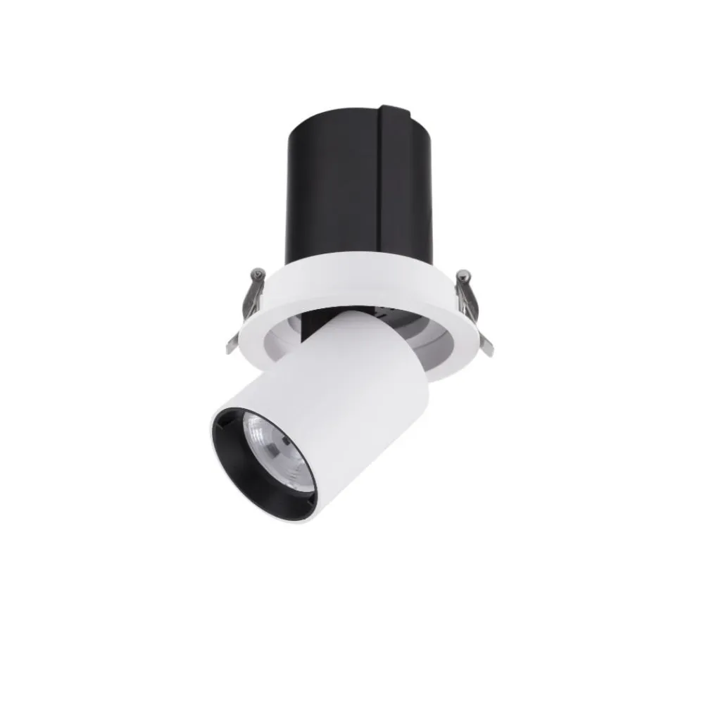 Faretti Da Incasso-Selezionato da Mazzolaluce Faretto da incasso led 15w 3000k cilindro bianco orientabile