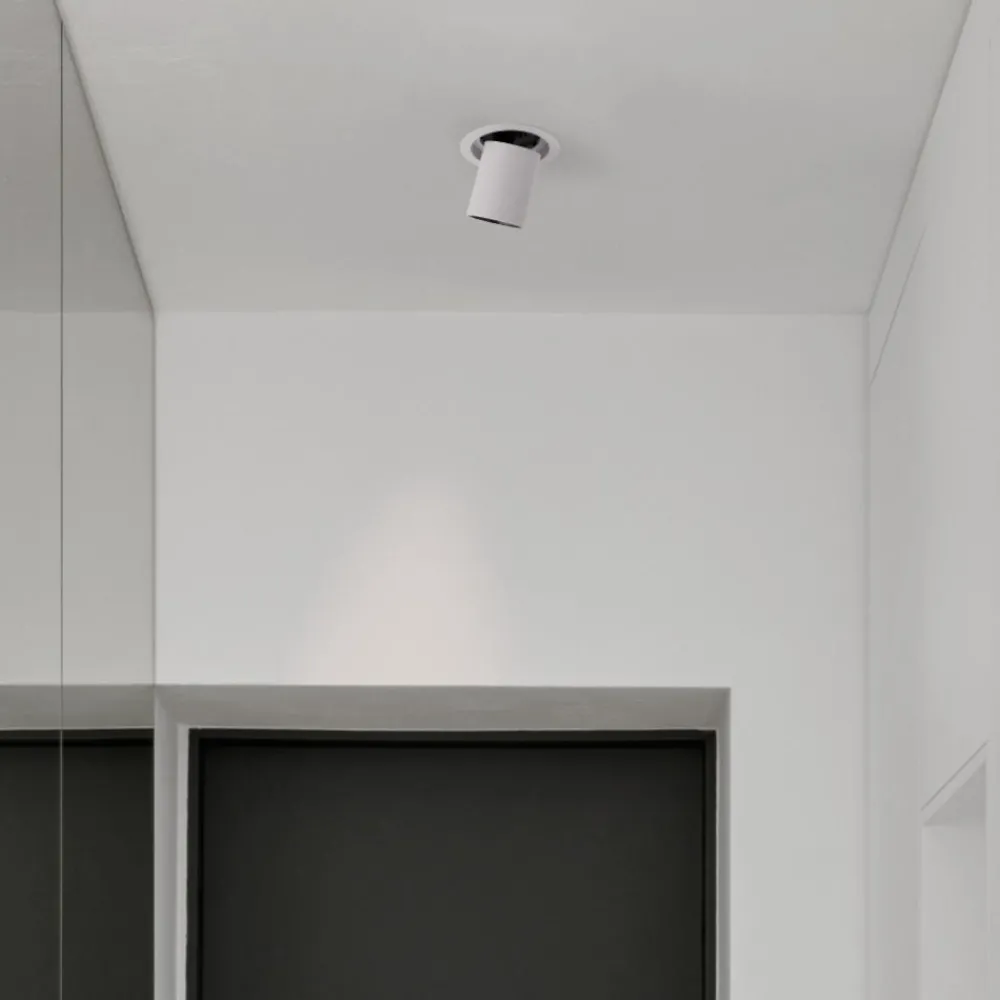 Faretti Da Incasso-Selezionato da Mazzolaluce Faretto da incasso led 15w 3000k cilindro bianco orientabile