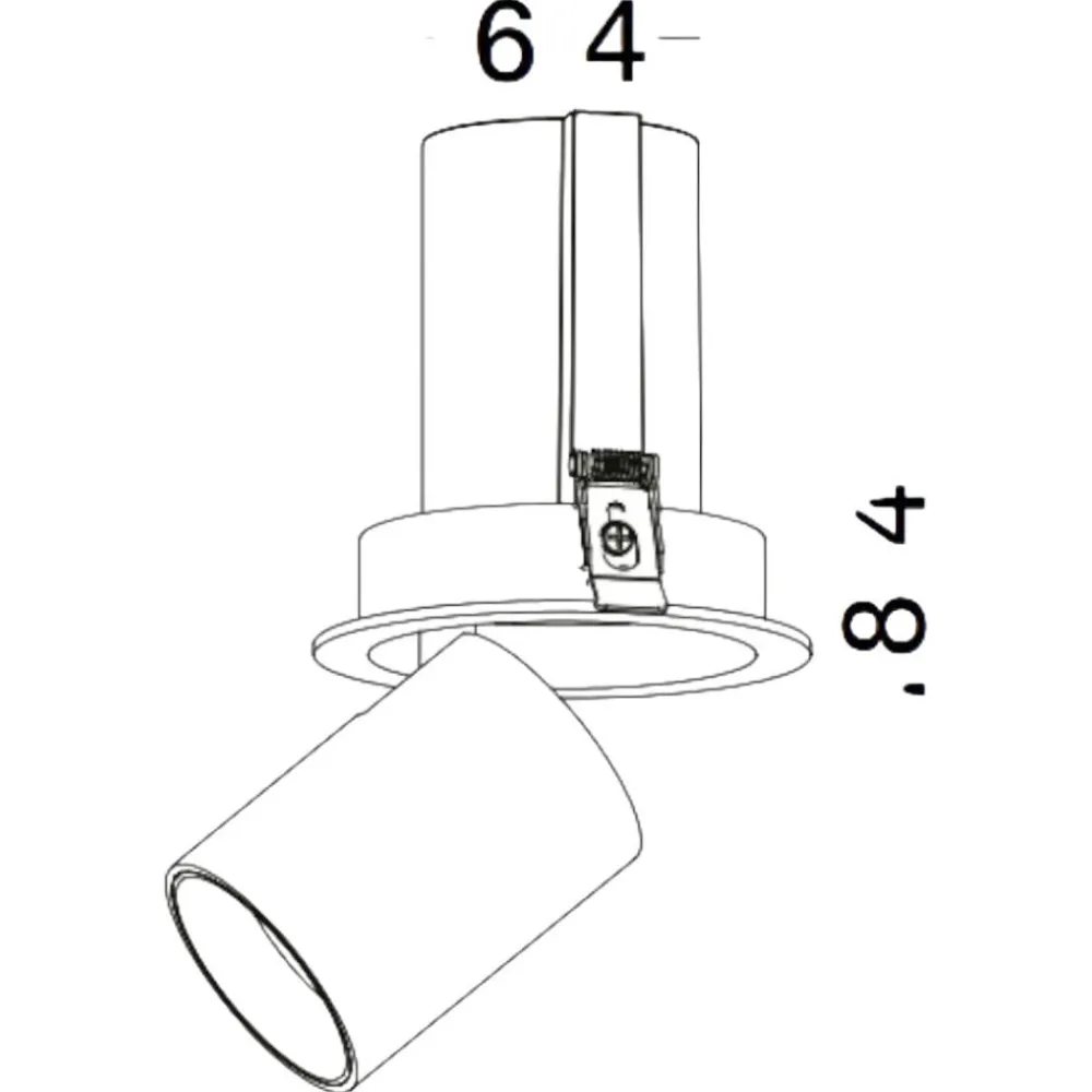 Faretti Da Incasso-Selezionato da Mazzolaluce Faretto da incasso led 15w 3000k cilindro bianco orientabile