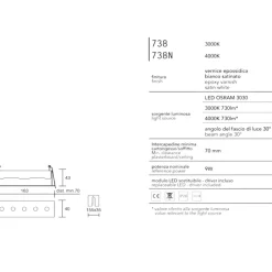Faretti Da Incasso-IsyLuce Faretto da incasso led 9w 3000k exacta bianco