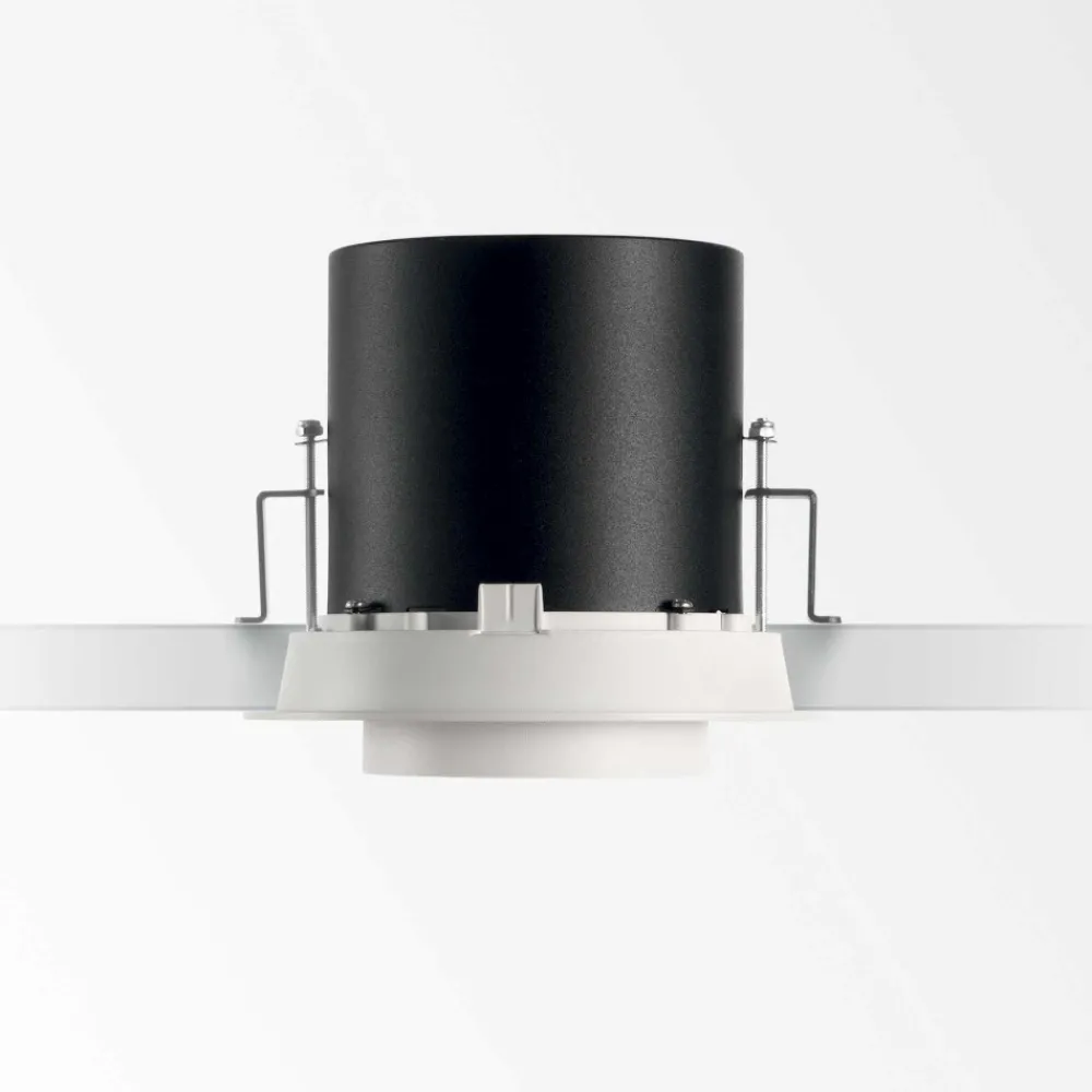 Faretti Da Incasso-Ideal Lux Faretto da incasso led 30w 3000k nova fi nero orientabile