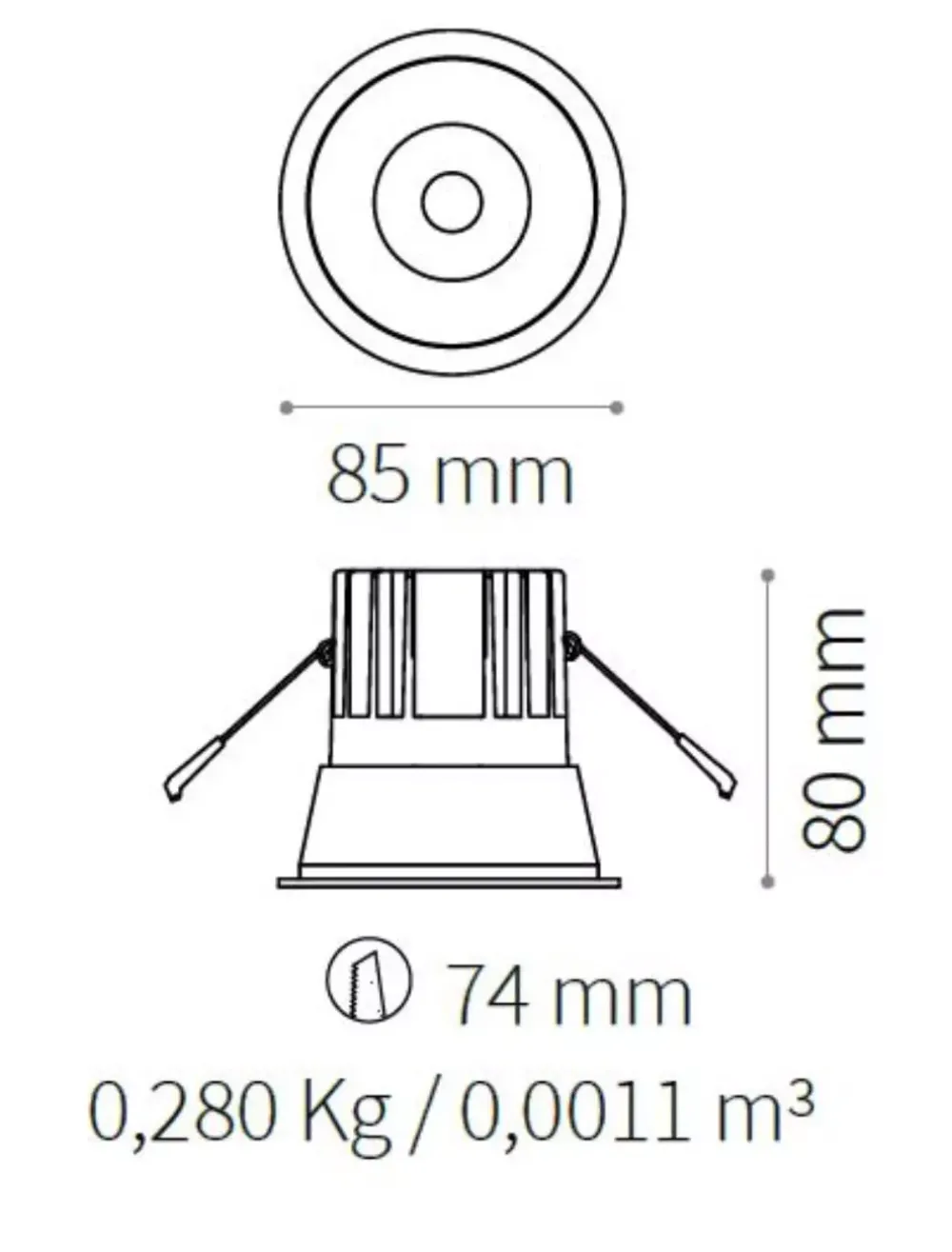 Faretti Da Incasso-Ideal Lux Faretto da incasso led 11w 3000k oro nero game trim round