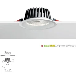 Faretti Da Incasso-Selezionato da Mazzolaluce Faretto da incasso led 15w 4000k rotondo bianco fp