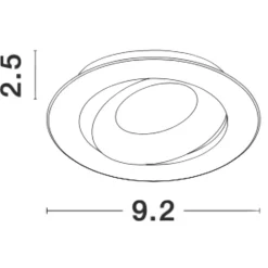 Faretti Da Incasso-Selezionato da Mazzolaluce Faretto da incasso nero rotondo orientabile per cartongesso
