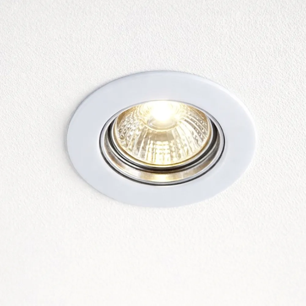 Faretti Da Incasso-Selezionato da Mazzolaluce Faretto da incasso per cartongesso metallo bianco rotondo