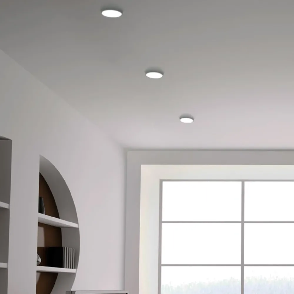 Faretti Da Incasso-Selezionato da Mazzolaluce Faretto da incasso per controsoffitto in gesso tondo led 13w 3000k